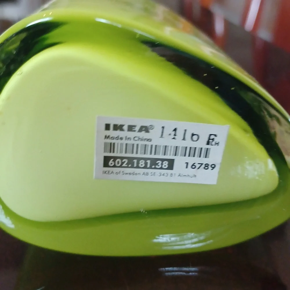💚IKEA OKKSO green cased vase